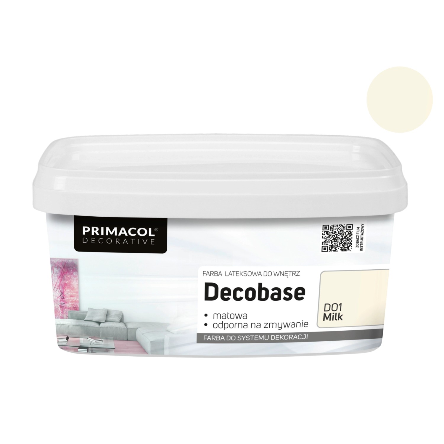 Primacol Emulsja lateksowa Decobase Milk 1 l