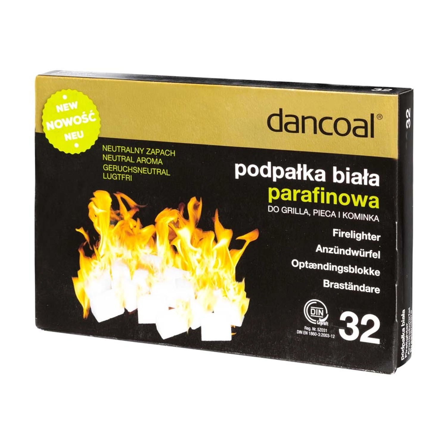 Podpałka parafinowa biała - 32 szt.
