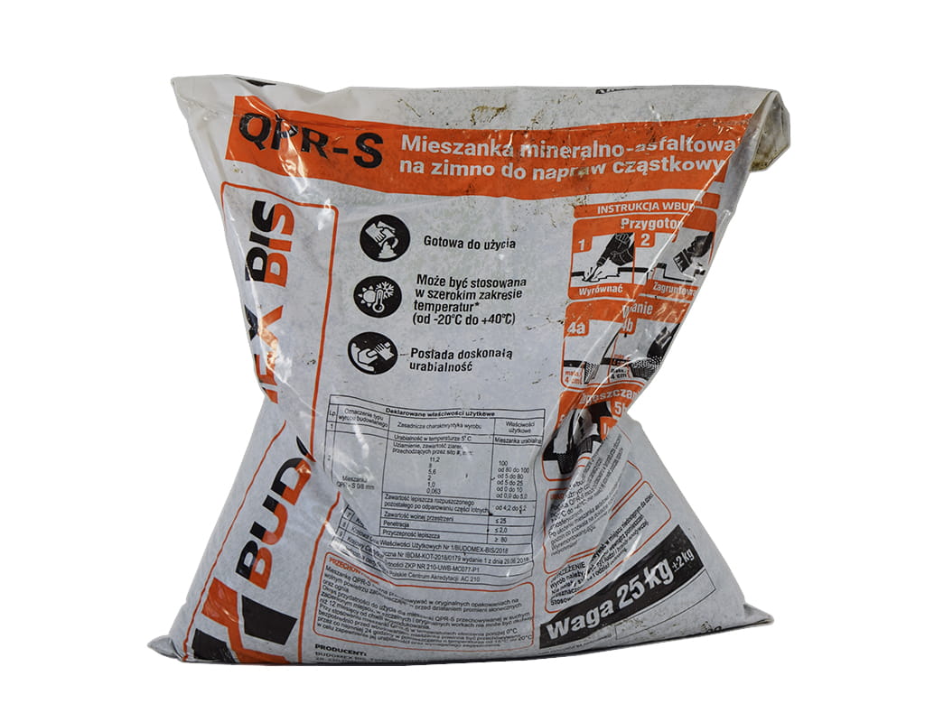 ASFALT NA ZIMNO W WORKU DROGOWY 25KG MIESZANKA