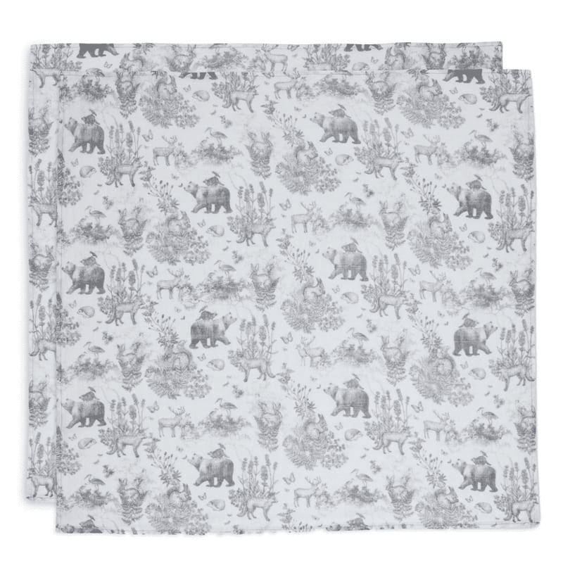 2 pieluszki niemowlęce Hydrophlic 70 x 70 cm PIMPLEMESS - FOREST ANIMALS Jollein BBTB