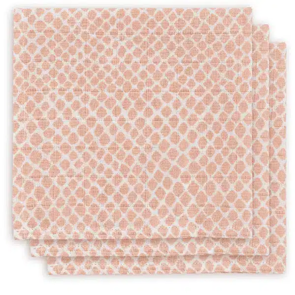 3 pieluszki niemowlęce Hydrophlic 70 x 70 cm Snake PALE PINK Jollein BBTB