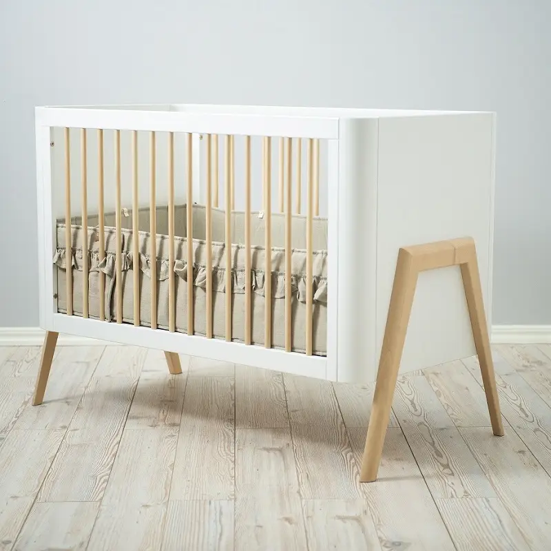 ŁÓŻECZKO TORSTEN WHITE/NATURAL WAX LB - 120x60 cm