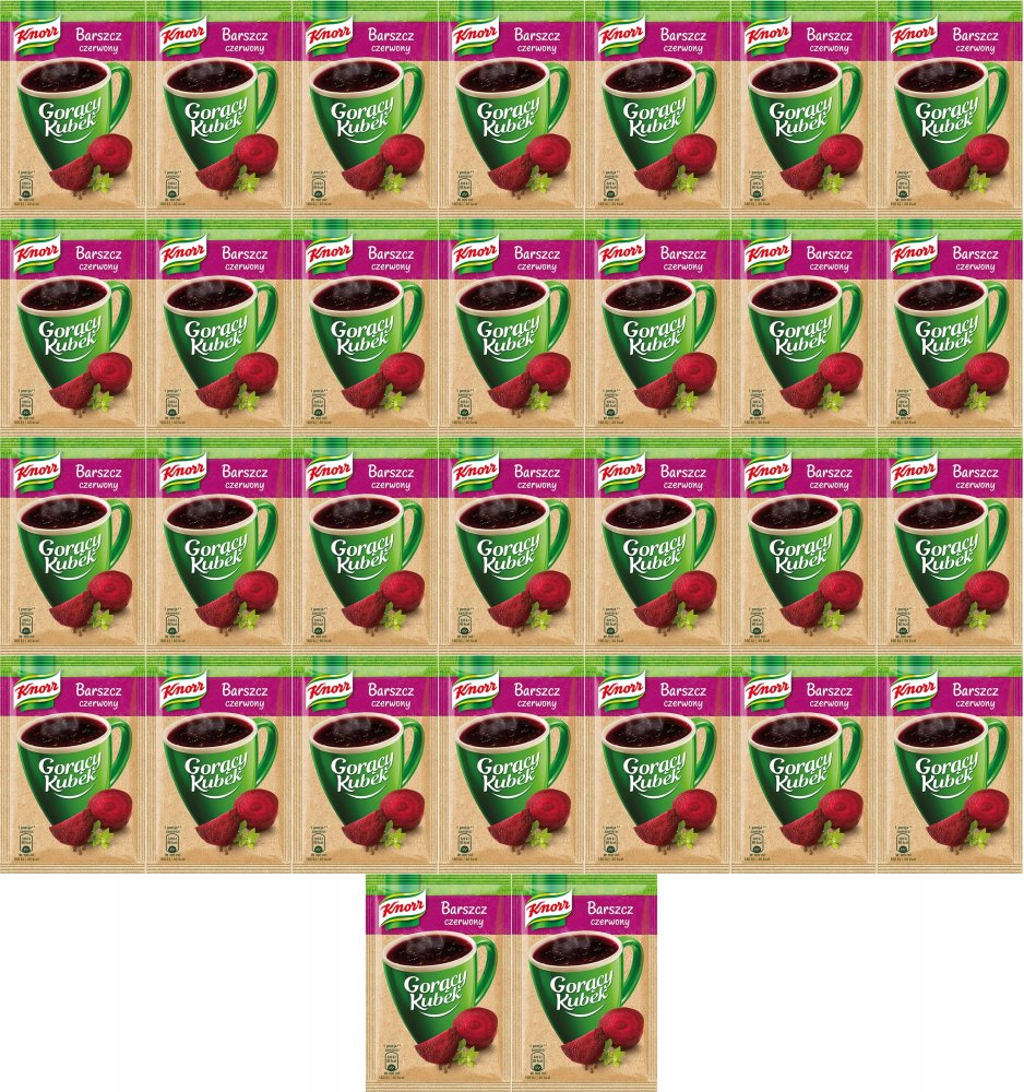40x Zupa Knorr Gorący Kubek, barszcz czerwony, 14g