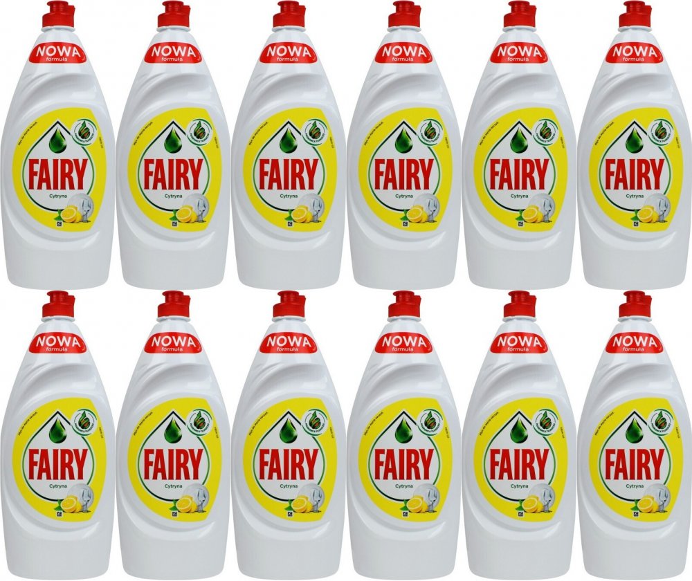 12x Płyn do naczyń Fairy, cytrynowy, 900 ml