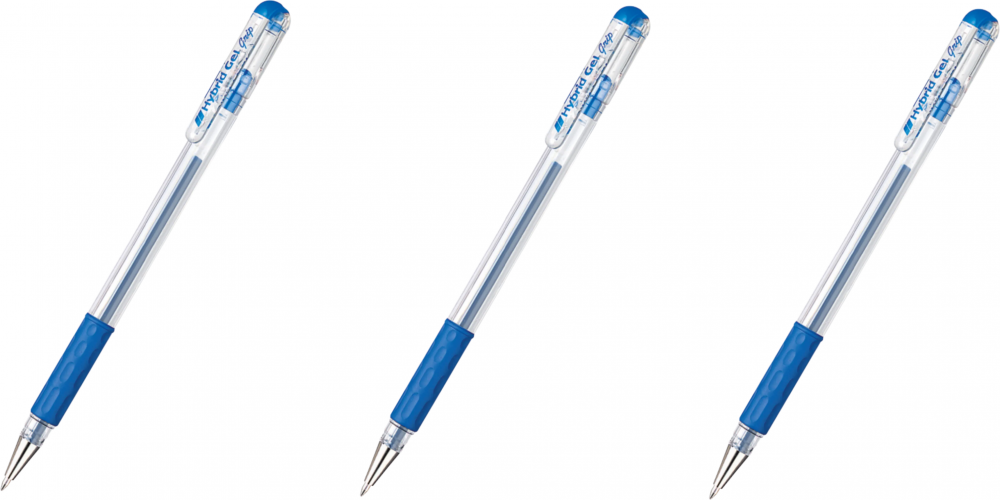 3x Długopis żelowy Pentel, K116, 0.6mm, niebieski