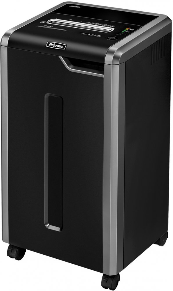Niszczarka Fellowes 325Ci, ścinek 4x38mm, 24 kartki, P-4/T-2/0-1 DIN, czarno-szary