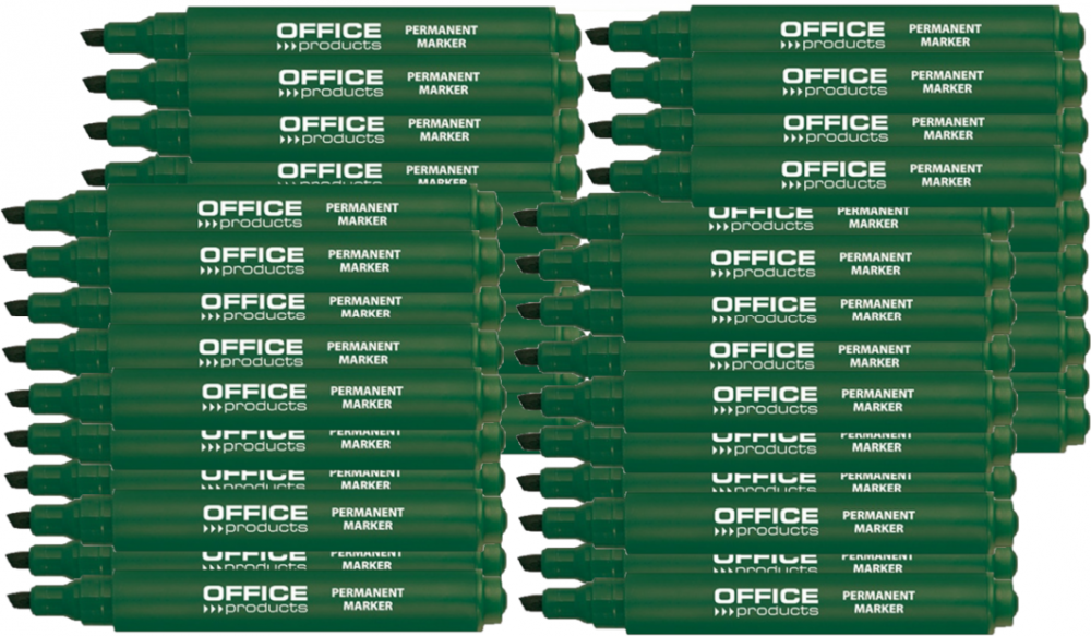 50x marker permanentny Office Products, ścięta, 5mm, zielony