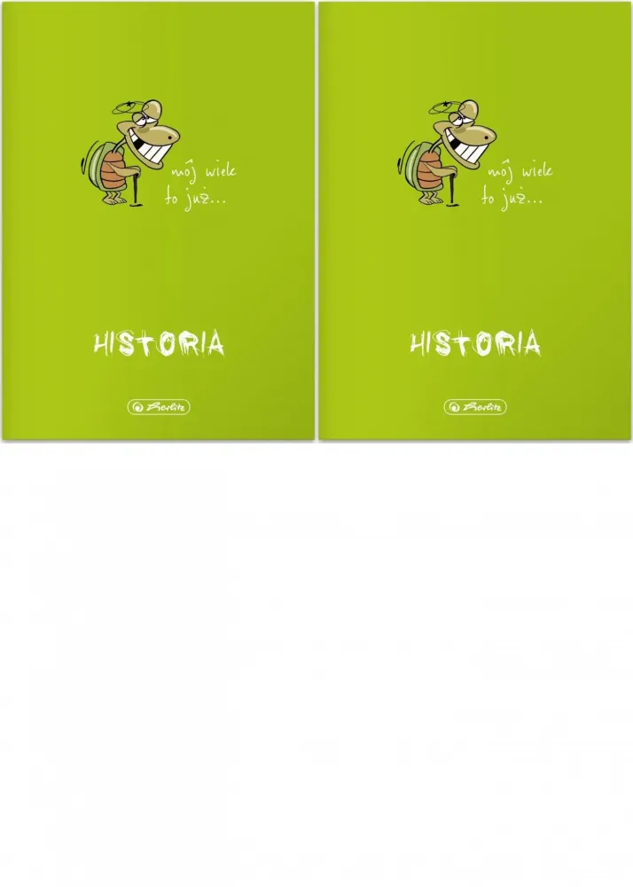 2x Zeszyt przedmiotowy w kratkę Herlitz ECO Historia, A5, miękka oprawa, 60 kartek, zielony
