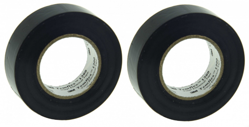 2x taśma izolacyjna 3M Temflex 1300, PVC, DE272962783, 19mm x 20m, czarny