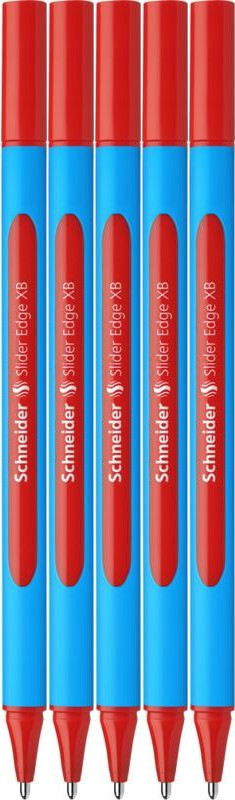 5x Długopis Schneider Slider Edge, XB, czerwony