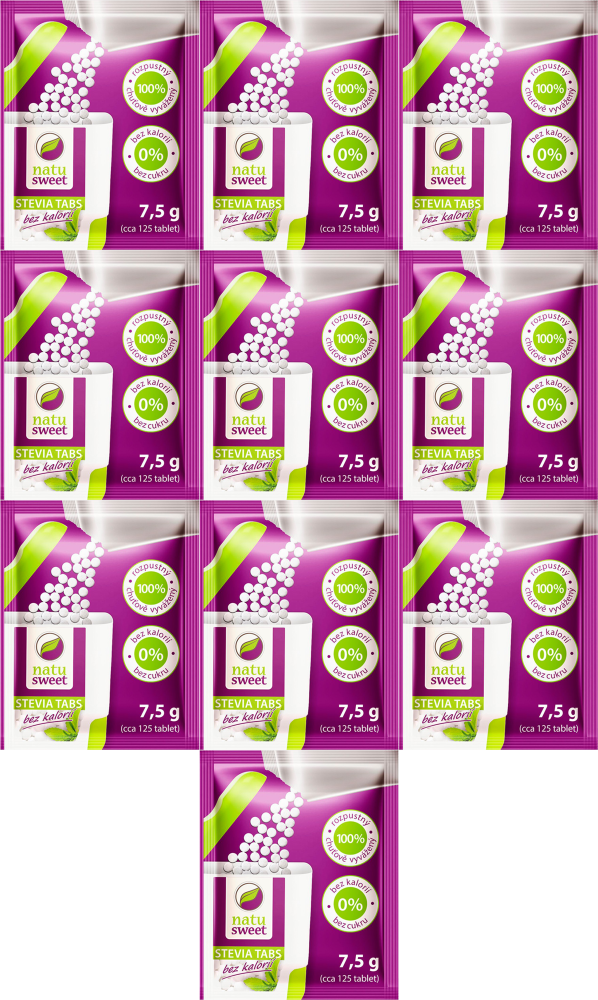 10x Stevia NatuSweet, w tabletkach, 125 tabletek
