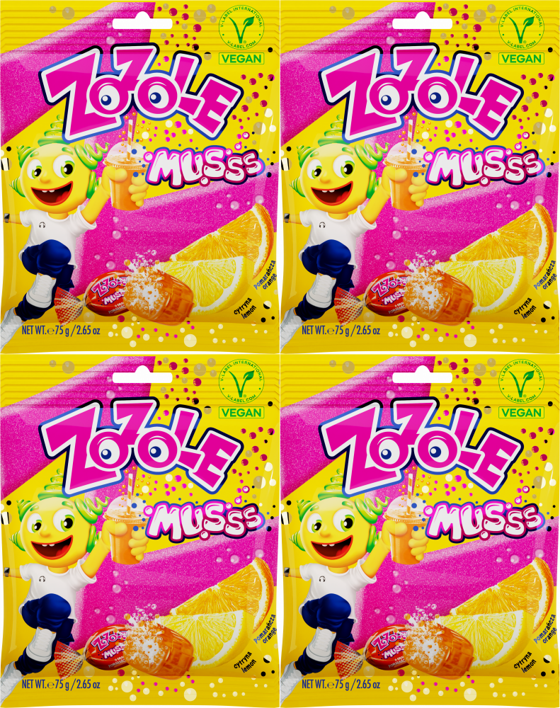 4x Cukierki Mieszko Zozole, cytryna/pomarańcza, 75g