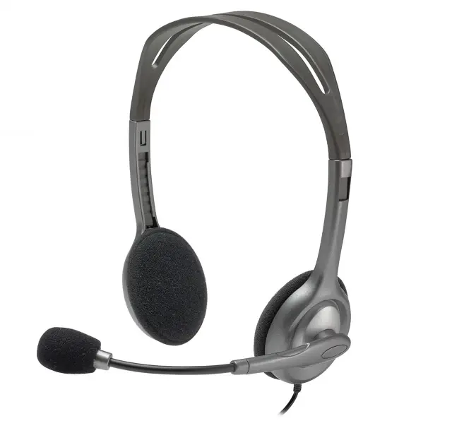 Słuchawki przewodowe Logitech Stereo H111, z mikrofonem, czarny