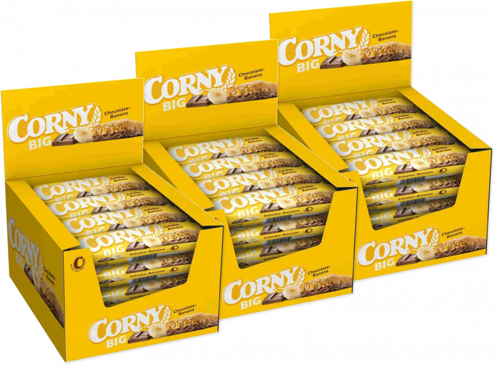 72x Baton zbożowy Corny Big z mleczną czekoladą i bananami, 50g