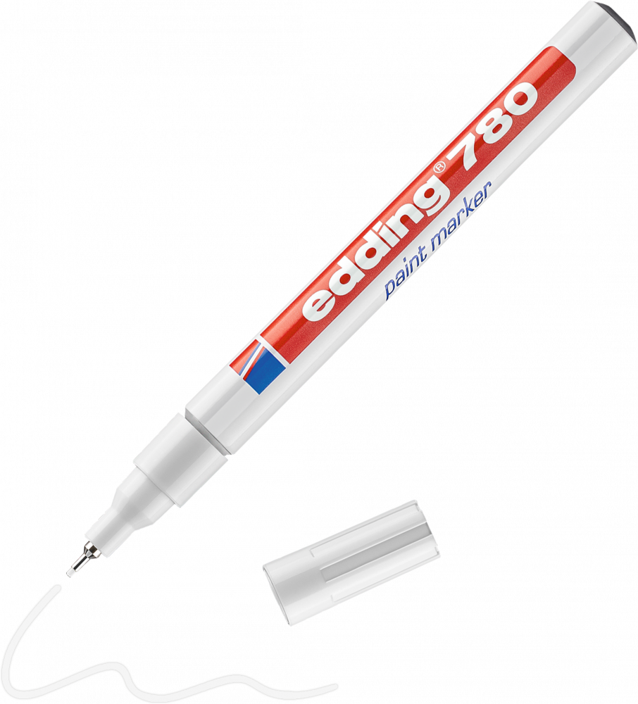 Marker olejowy połyskujący edding 780, okrągła, 0.8mm, 1 sztuka, biały