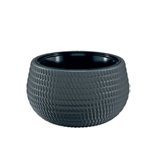 1 buc, Set de mască și ghiveci Lina Ball, antracit, 32 cm - : Mod de ambalare: 1 buc