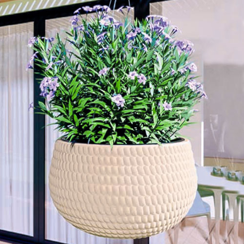 1 buc, Set de mască și ghiveci suspendat Lina Ball, bej, 32 cm - : Mod de ambalare: 1 buc