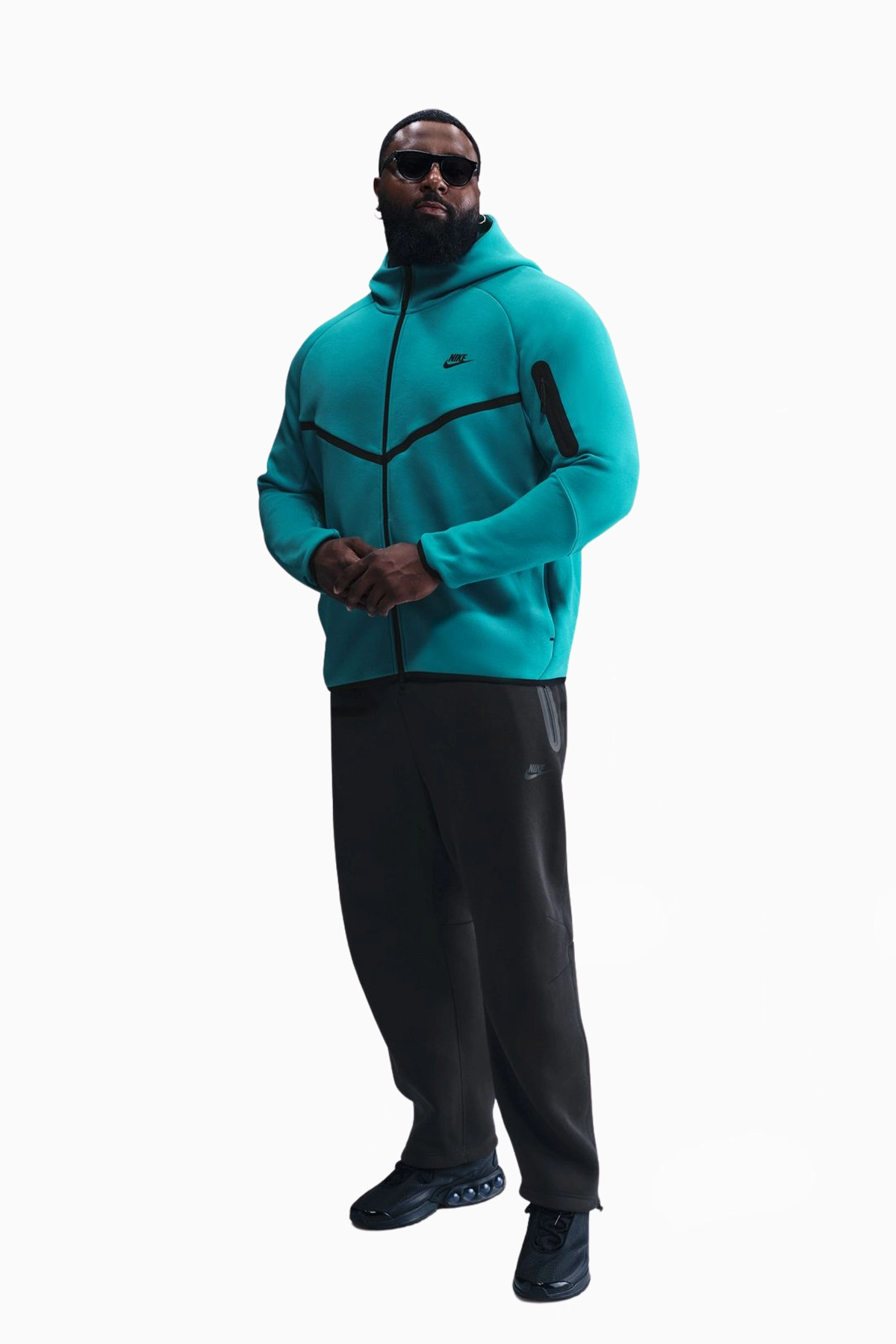 Bluza z kapturem Nike Sportswear Tech Fleece Windrunner - Zielony