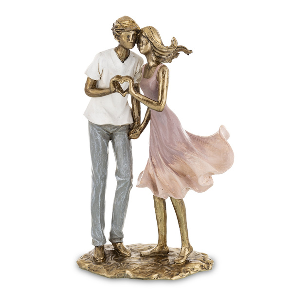 Figurka para zakochanych serce z dłoni 25cm