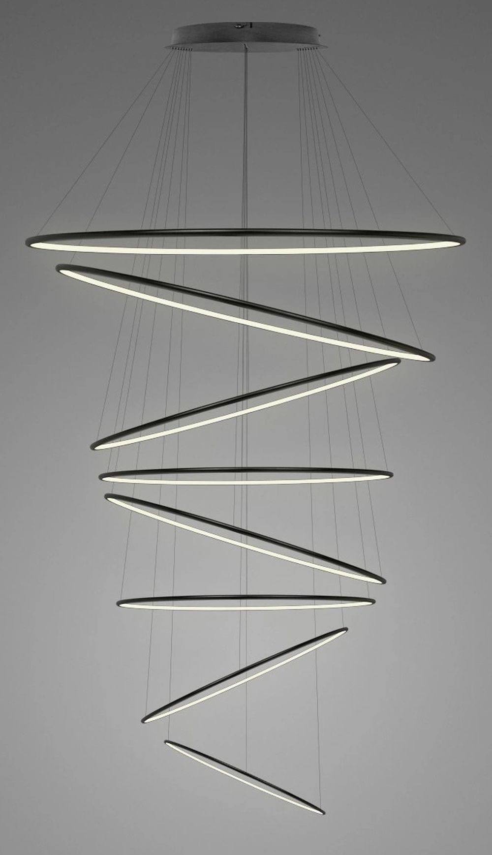 Altavola Design Ledowe Okręgi lampa wisząca 546W LED czarny LA088/P_230_in_3k_black
