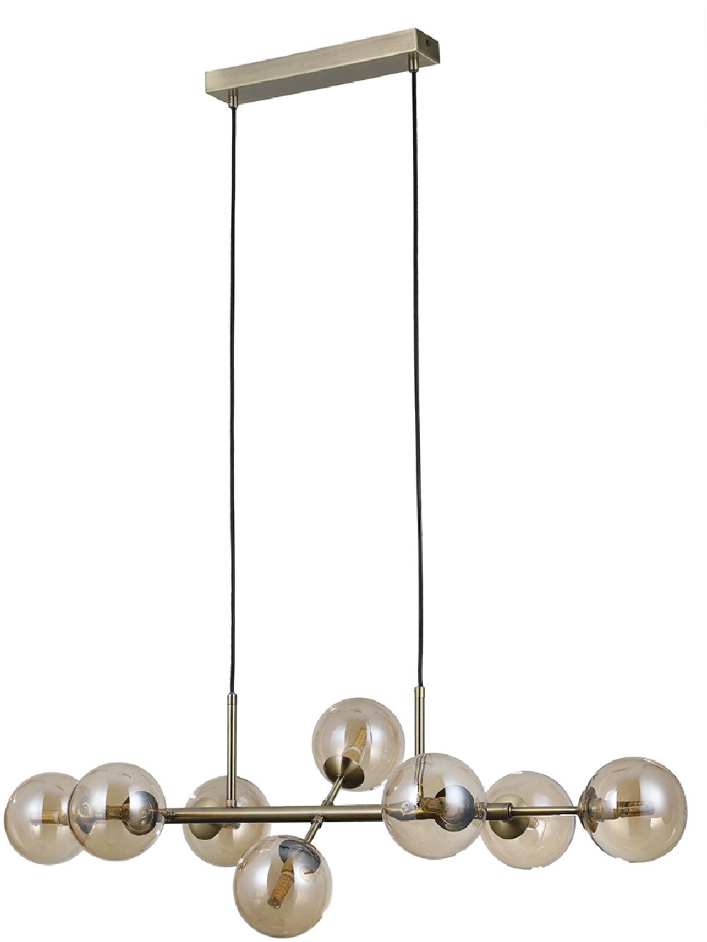 Italux Erimida lampa wisząca 8x5 W brąz antyczny PND-2244-8A-AB