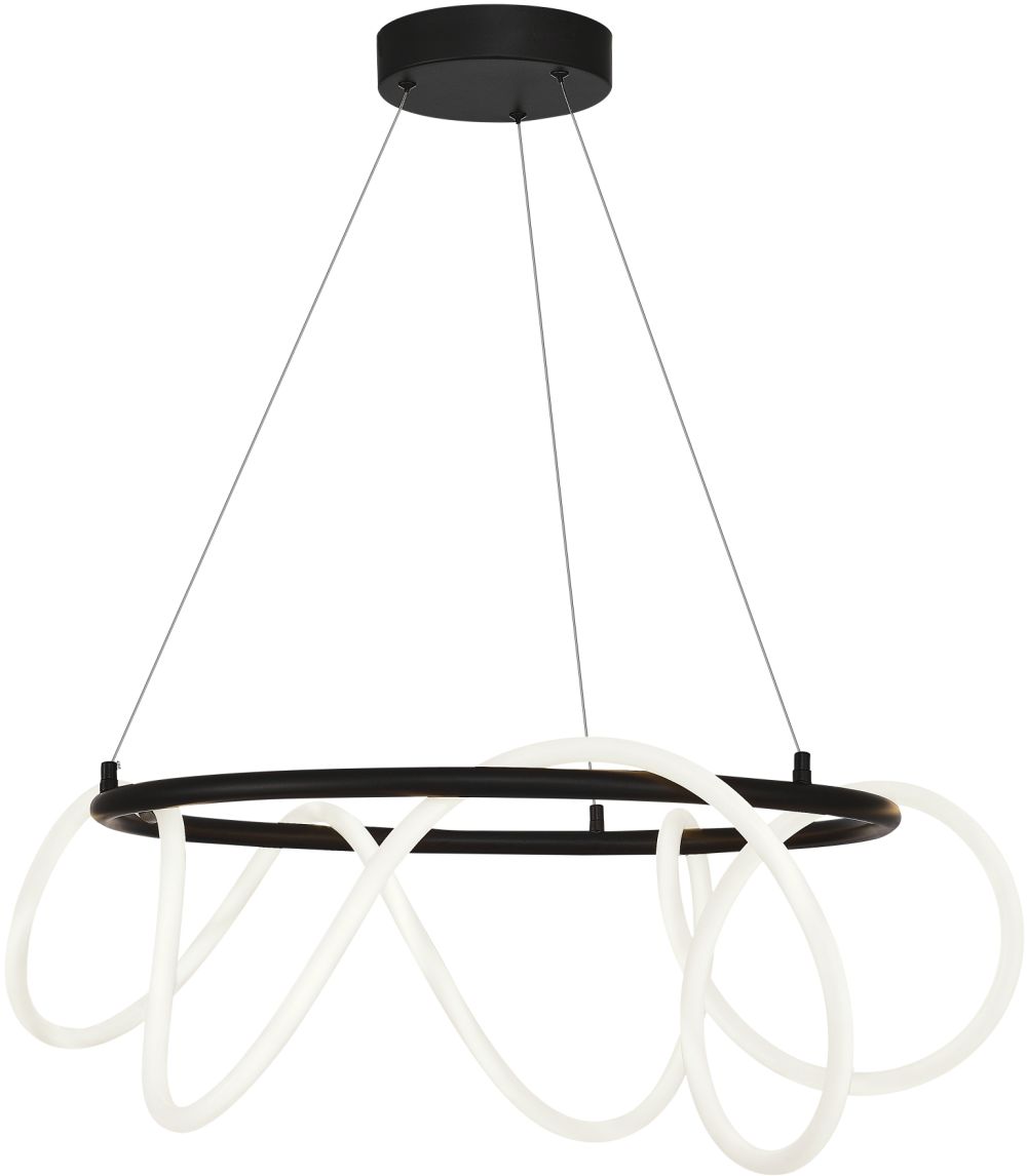 Zuma Line Balbo lampa wisząca 1x58 W LED czarny 20006PL-BK