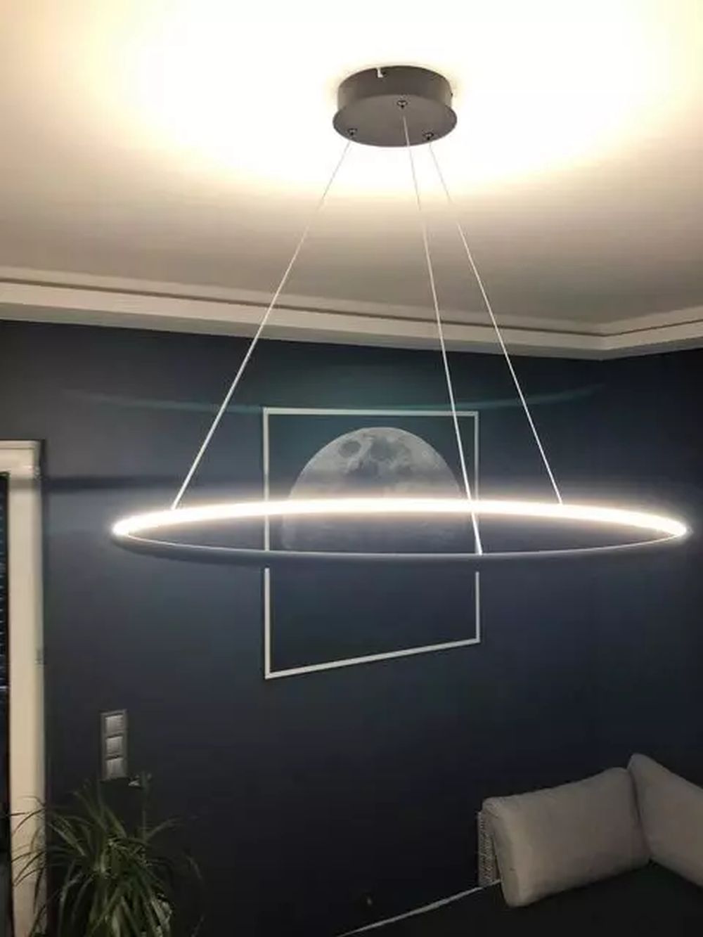 Altavola Design Ledowe Okręgi lampa wisząca 1x23W LED czarny LA073/P_60_in_4k_black_dimm