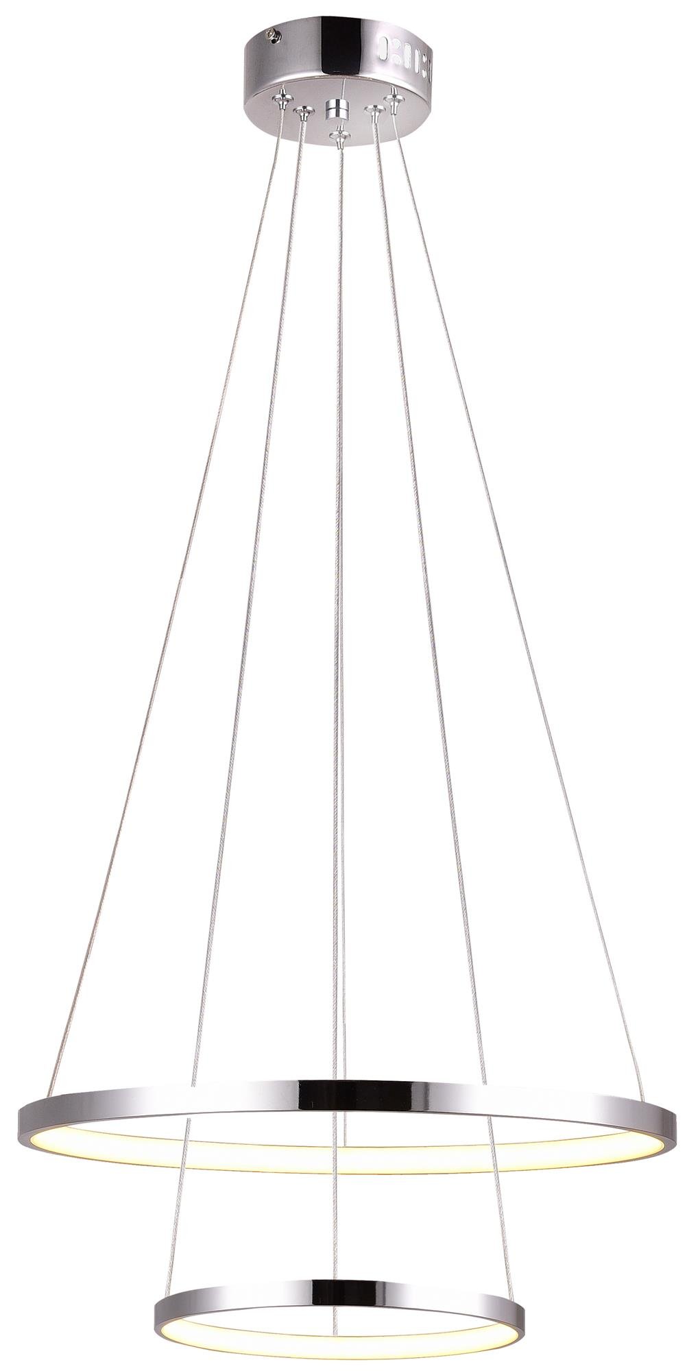 Candellux Lune lampa wisząca 2x40W LED chrom 32-64769