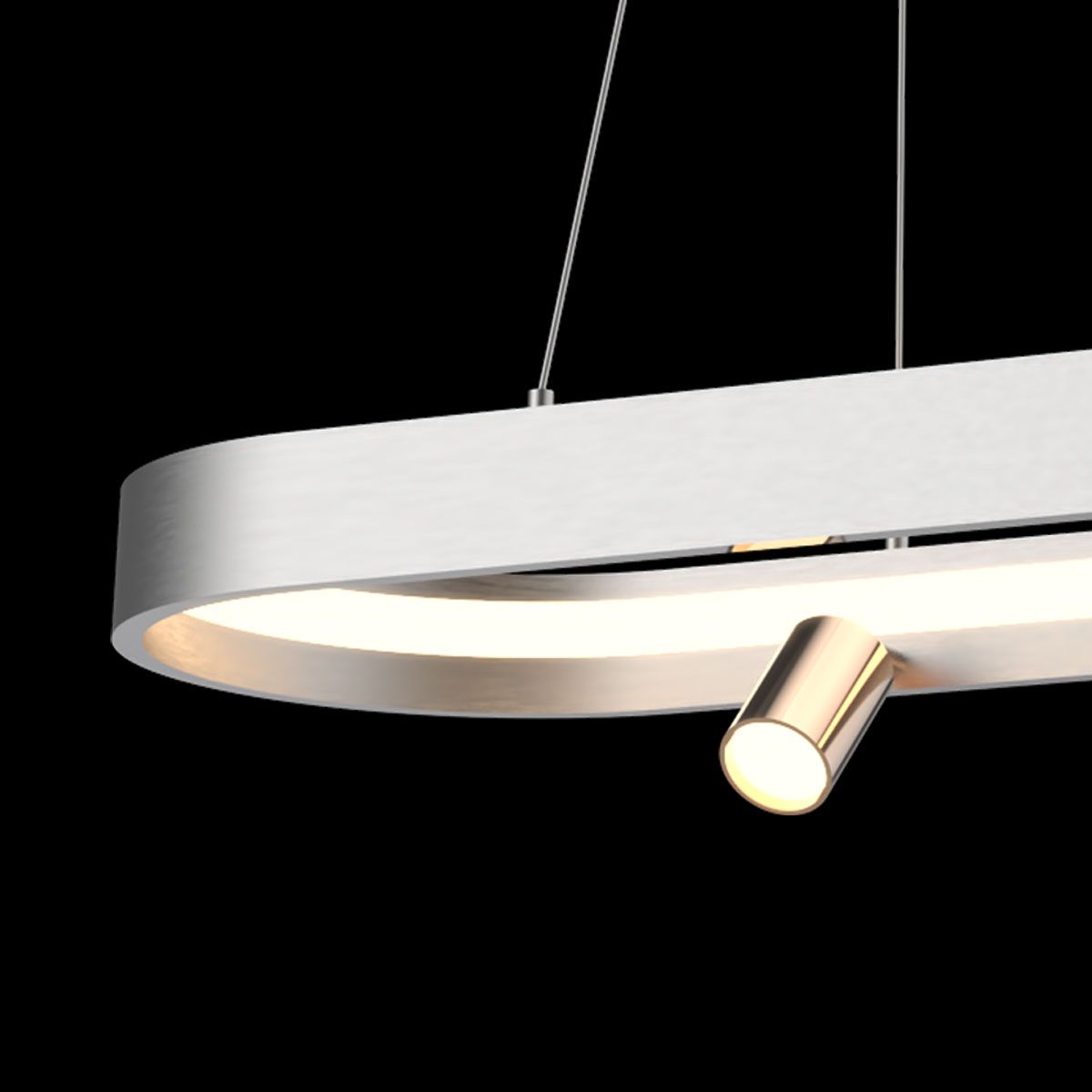 Altavola Design Spectra lampa wisząca 40W LED szary/złoty LA114/P_92_2+1_grey_gold
