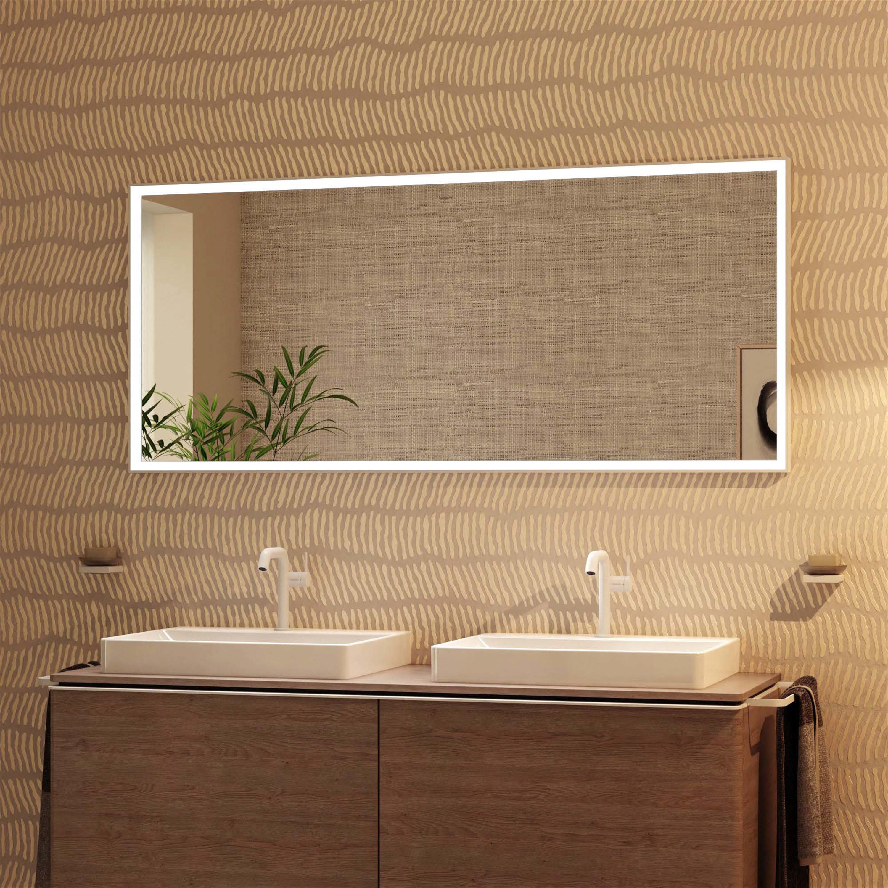 Hansgrohe Xarita E lustro 160x70 cm z oświetleniem LED z czujnikiem biały mat 54992700