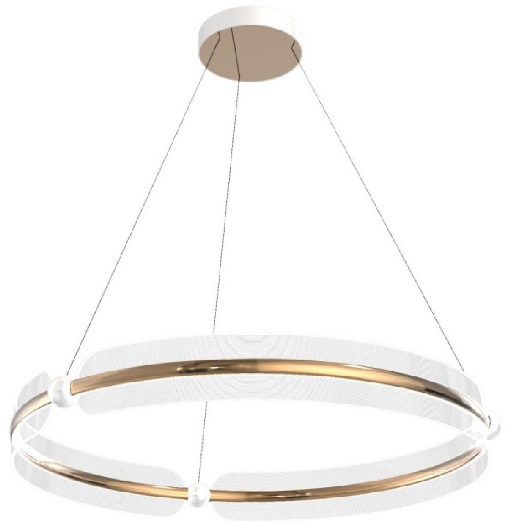 Italux Faris lampa wisząca 1x53 W biała PND-62738-53W-3K-GD