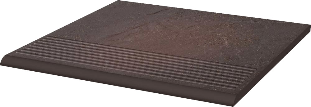 Paradyż Semir stopnica 30x30 cm prosta czerwony mat