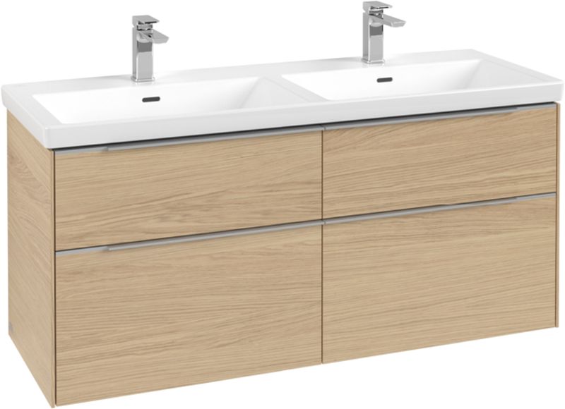 Villeroy & Boch Subway 3.0 szafka 127,2 cm podumywalkowa wisząca z oświetleniem LED Nordic Oak C568L0VJ