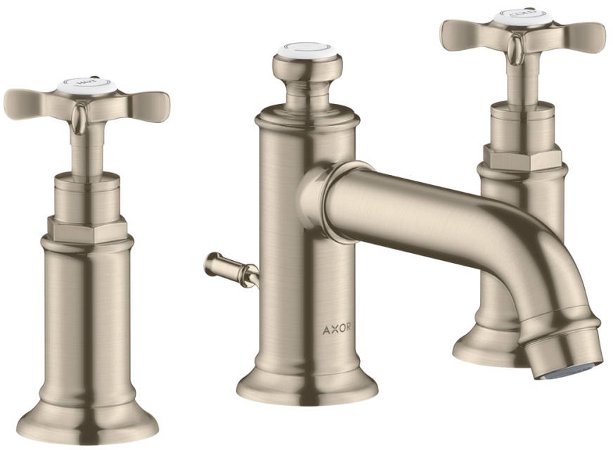 Axor Montreux bateria umywalkowa 3-otworowa EcoSmart nikiel szczotkowany 16536820