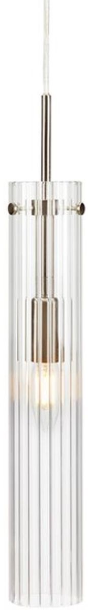 Markslöjd Tubo lampa wisząca 1x40W stal/szkło przezroczyste 108112 - Wysyłka w 24h
