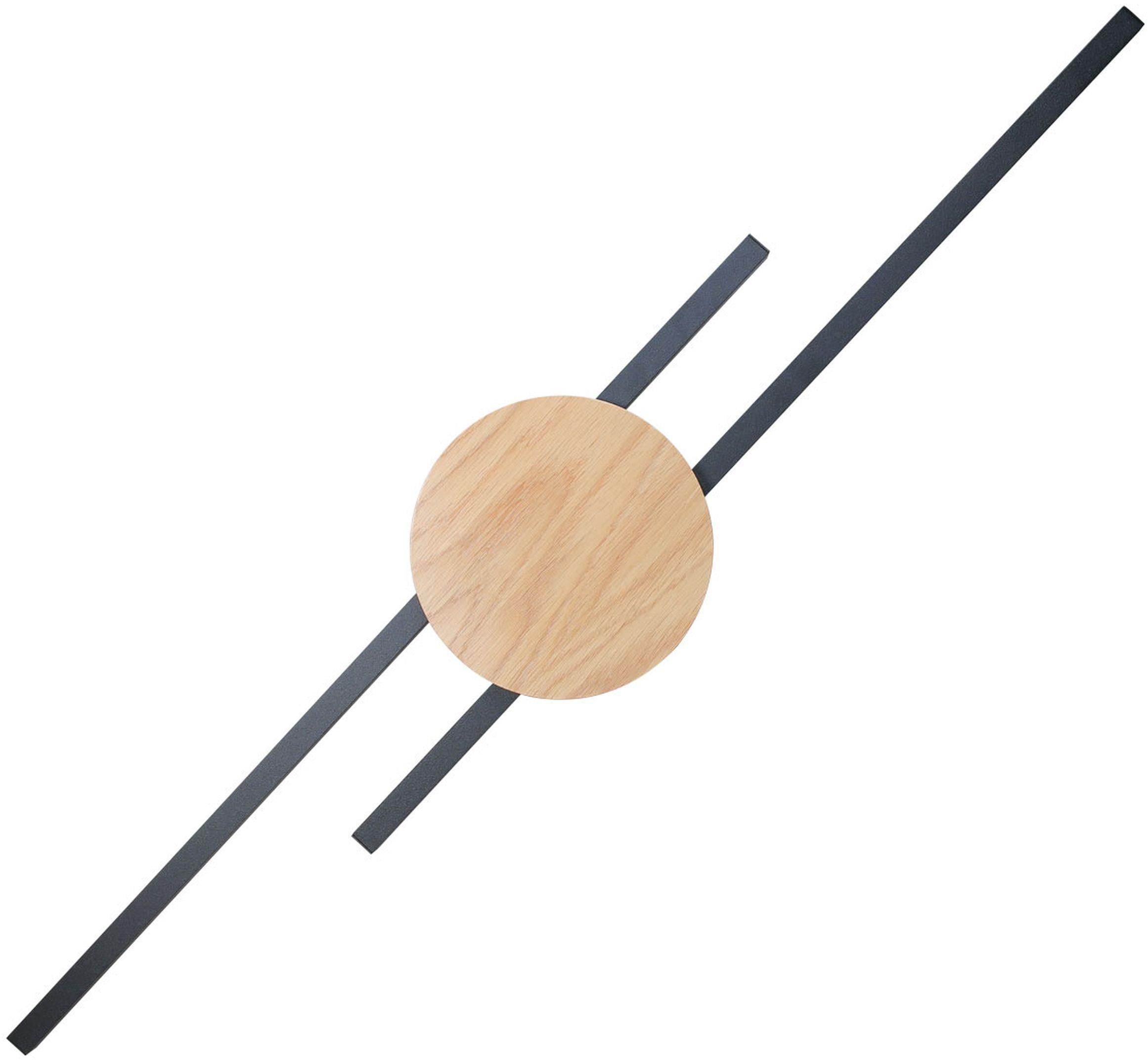 TK Lighting Java kinkiet 2x24W LED drewno/czarny 1369