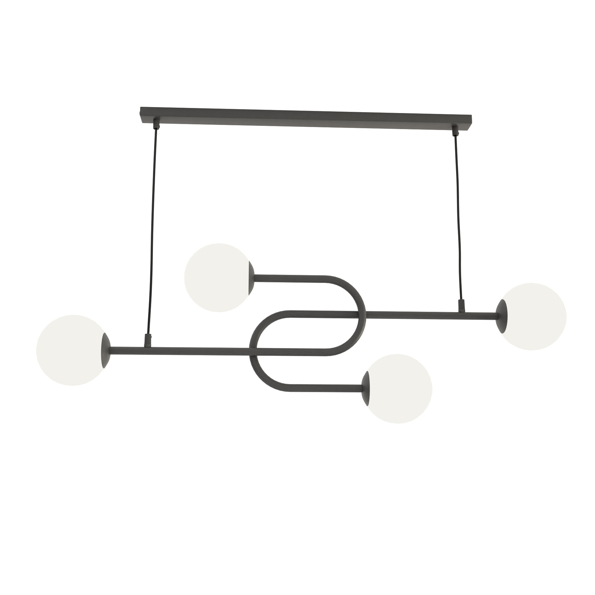 Emibig Atria lampa wisząca 4x10 W biała-czarna 1383/4