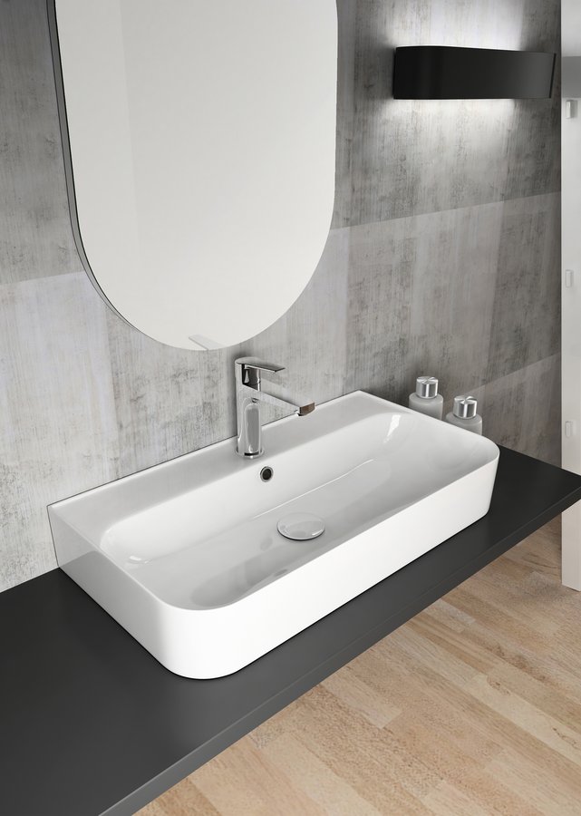 Isvea Sistema U umywalka 70x38 cm ścienna prostokątna biała 10PL53070