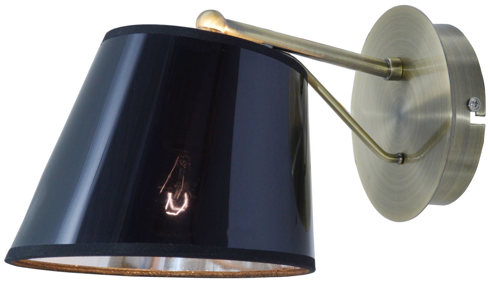 Candellux Cortez kinkiet 1x40W czarny/patyna 21-54975