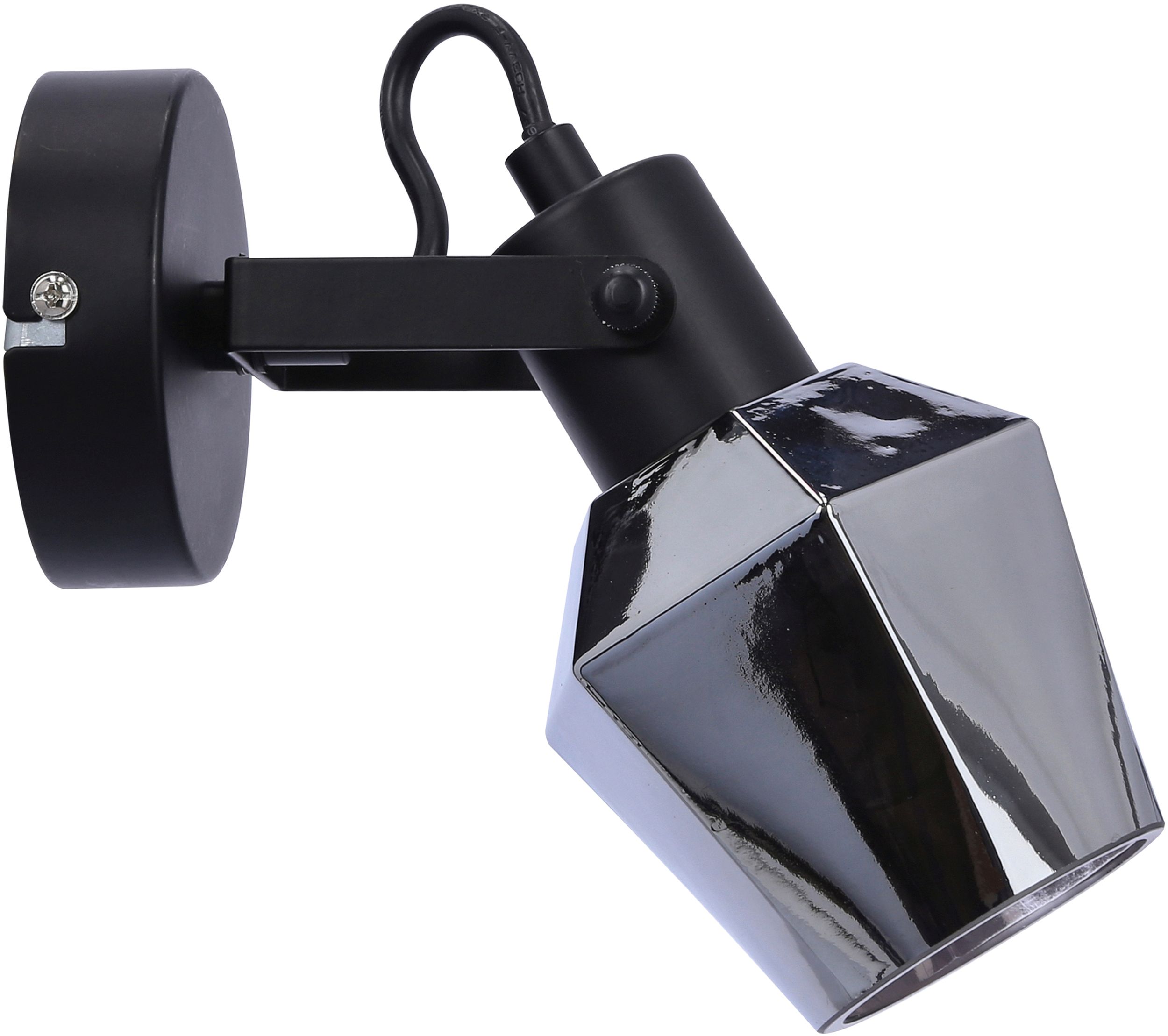 Candellux Randi kinkiet 1x15W czarny/przydymiony 91-13347