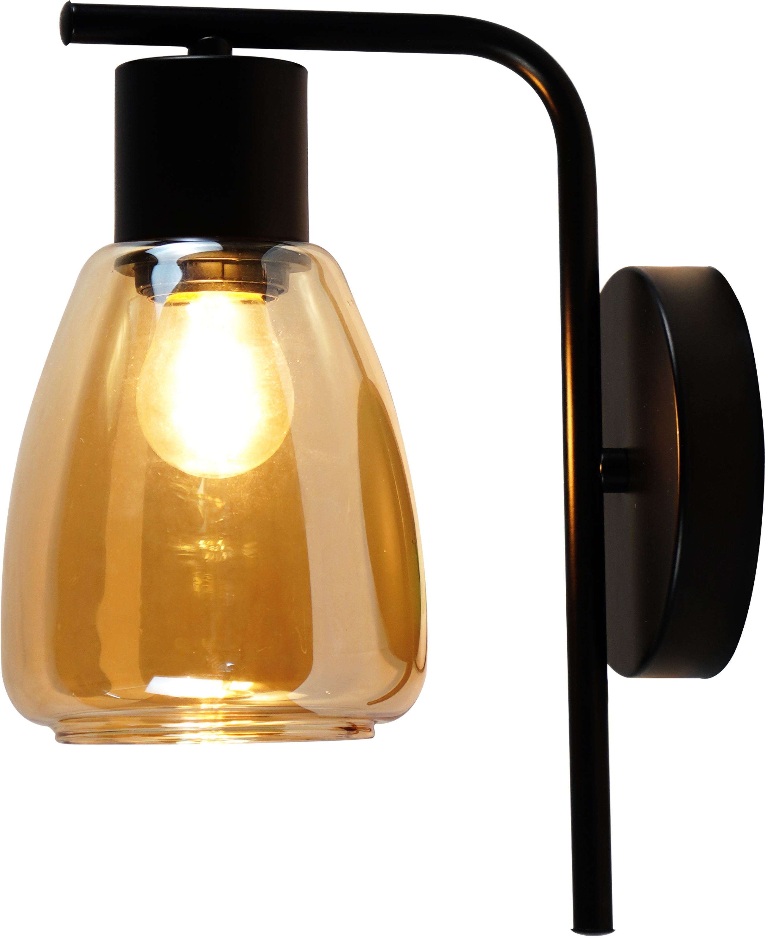 Candellux Moldo kinkiet 1x40 W czarny-bursztynowy 21-35103