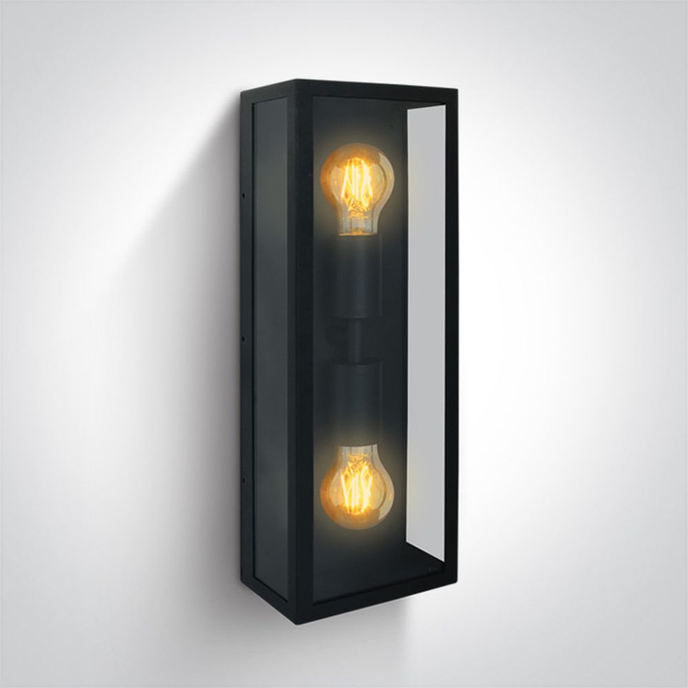 One Light kinkiet zewnętrzny 2x40W czarny 67406B/B