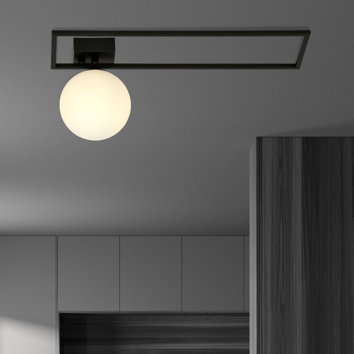 Emibig Imago lampa podsufitowa 1x10 W czarna-opal 1130/1B