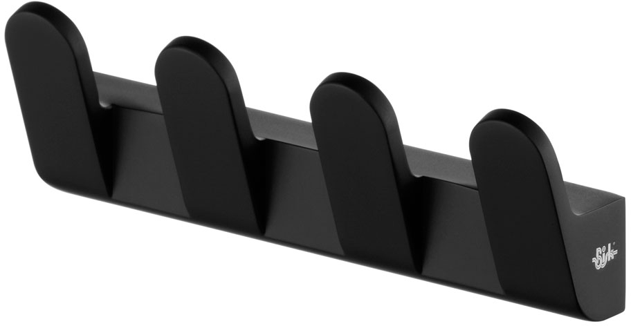 Bisk Futura black wieszak 4-hakowy czarny 02952 - Wysyłka w 24h