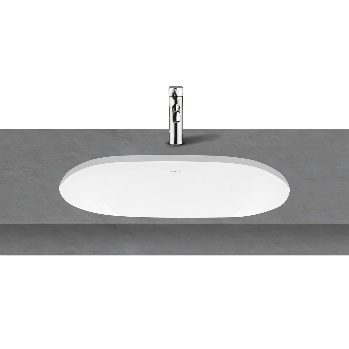 Oltens Gapa umywalka 56x41 cm podblatowa z powłoką SmartClean owalna biała 40604000 - Wysyłka w 24h