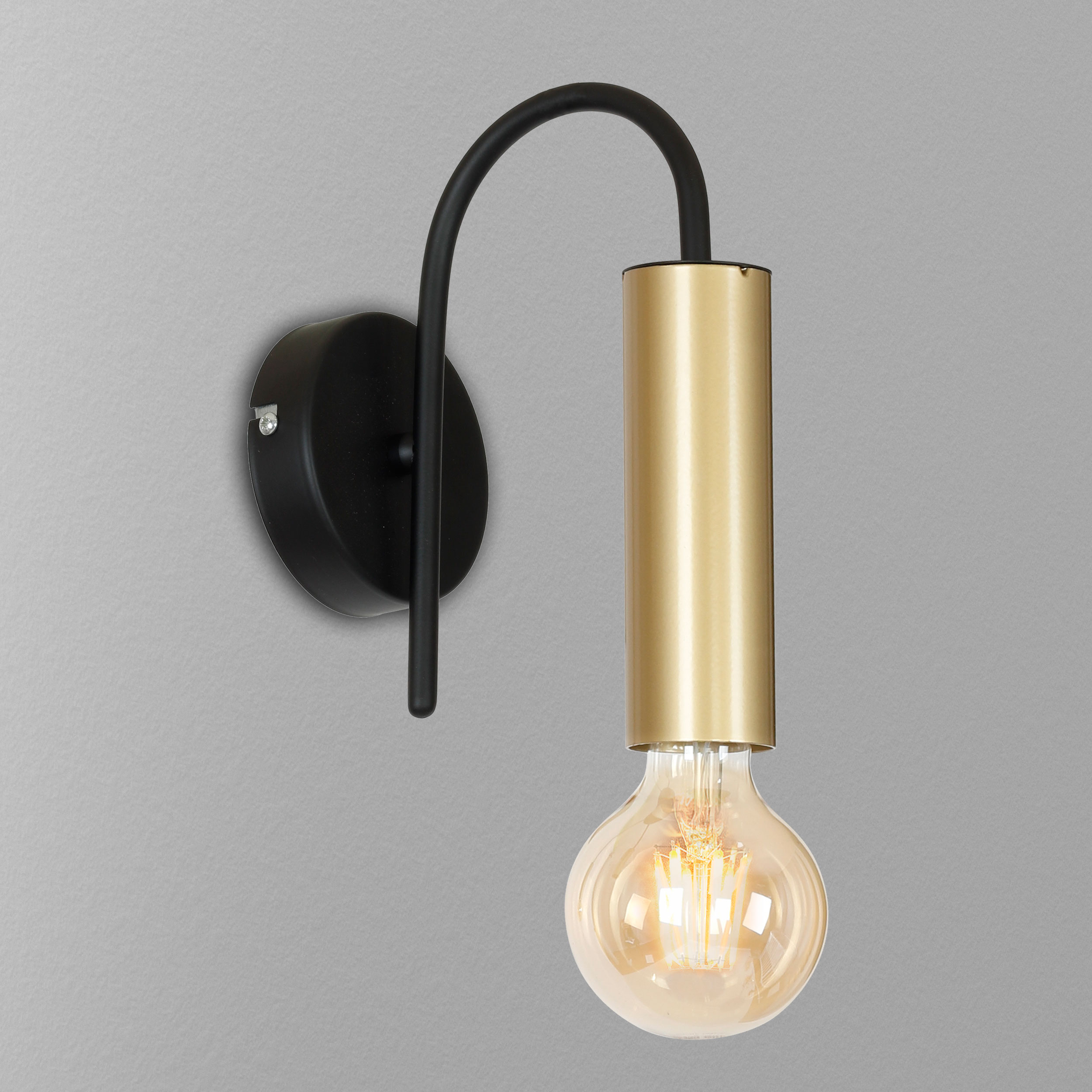 Luminex Loppe kinkiet 1x60 W czarny-złoty 0504