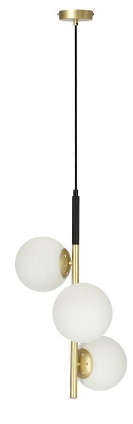 Candellux Duo lampa wisząca 3x15W złota/biała 33-01276