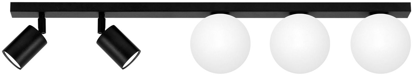Kaja Swing lampa podsufitowa 5x10 W biała-czarna K-5491