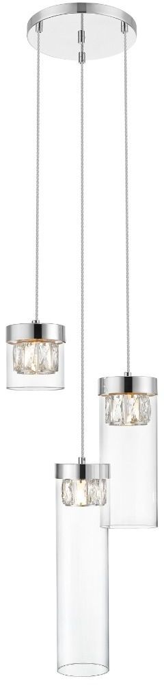Zuma Line Gem lampa wisząca 3x28 W chrom P0389-03D-F4AC
