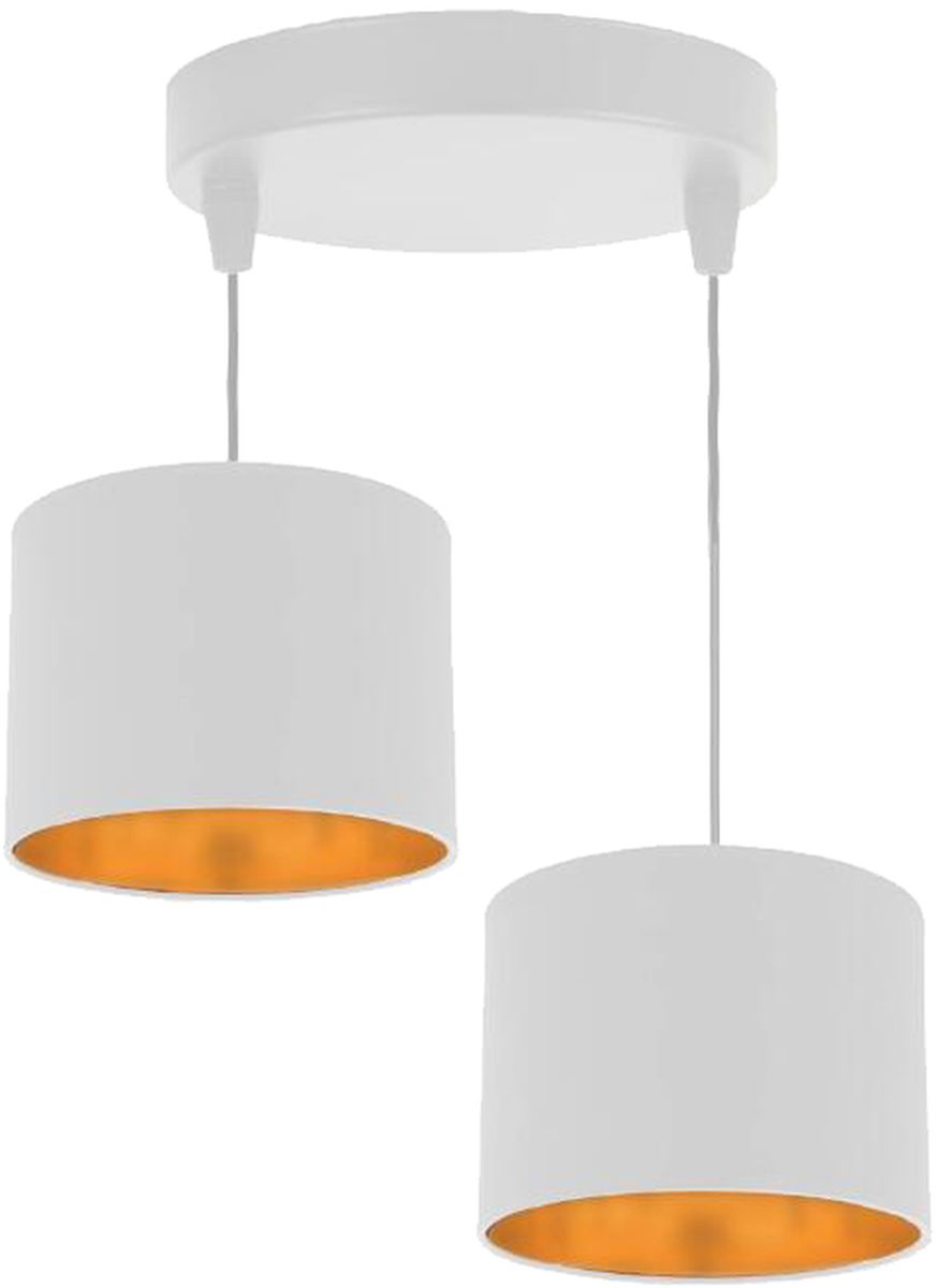 Candellux Atlanta lampa wisząca 2x40W biała 32-00675